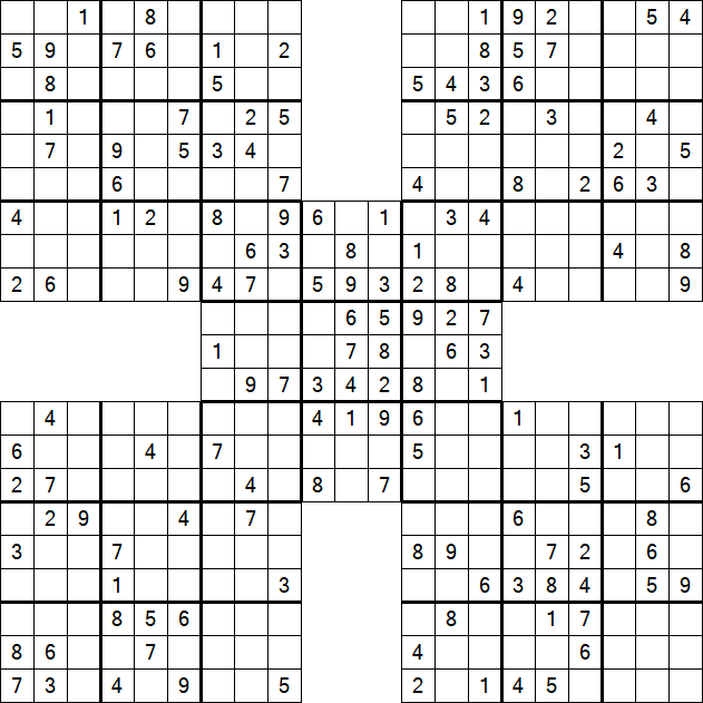 Samurai Sudoku - Moyen