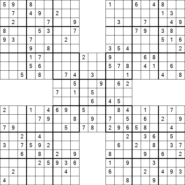 Samurai Sudoku - Moyen