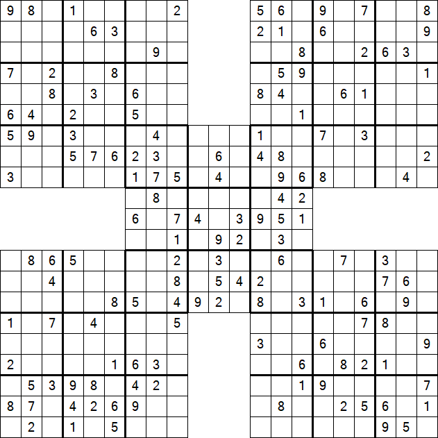 Samurai Sudoku - Moyen