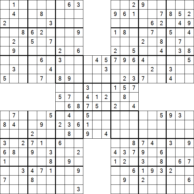 Samurai Sudoku - Moyen