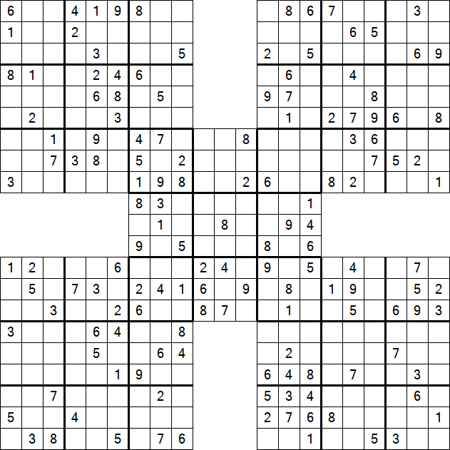 Samurai Sudoku - Moyen