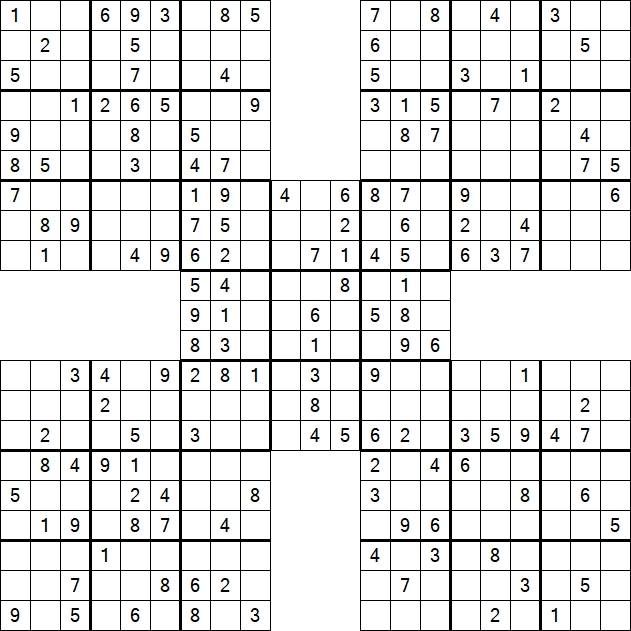 Samurai Sudoku - Moyen