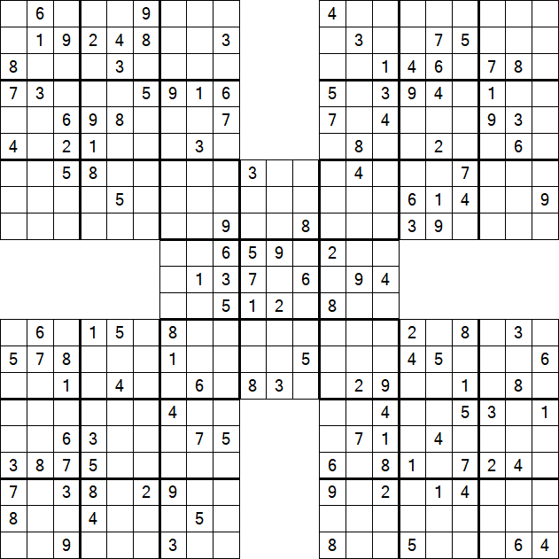 Samurai Sudoku - Moyen
