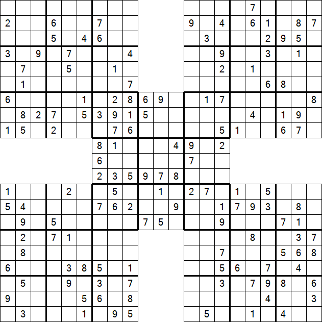 Samurai Sudoku - Moyen