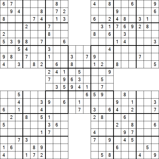 Samurai Sudoku - Moyen