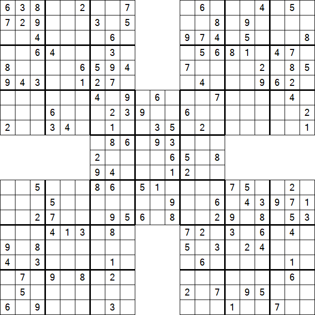 Samurai Sudoku - Moyen