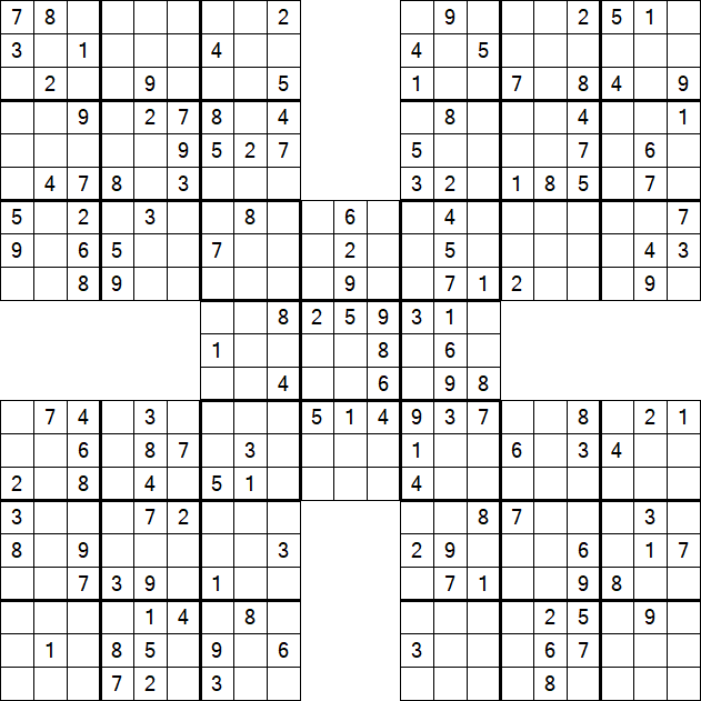 Samurai Sudoku - Moyen