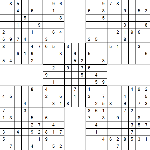 Samurai Sudoku - Moyen