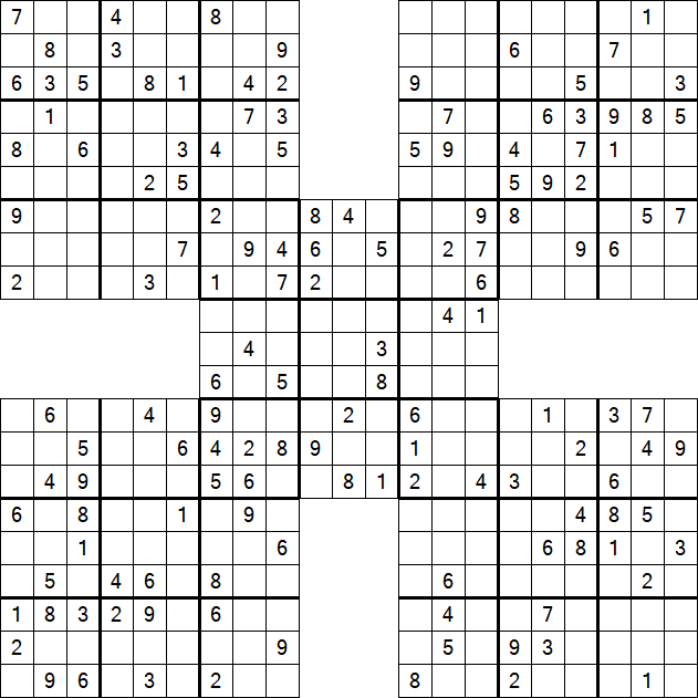 Samurai Sudoku - Moyen