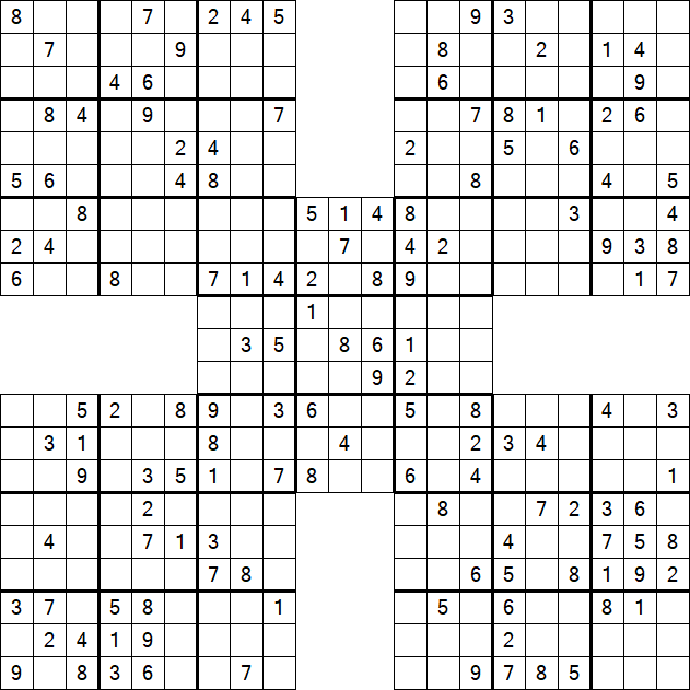 Samurai Sudoku - Moyen