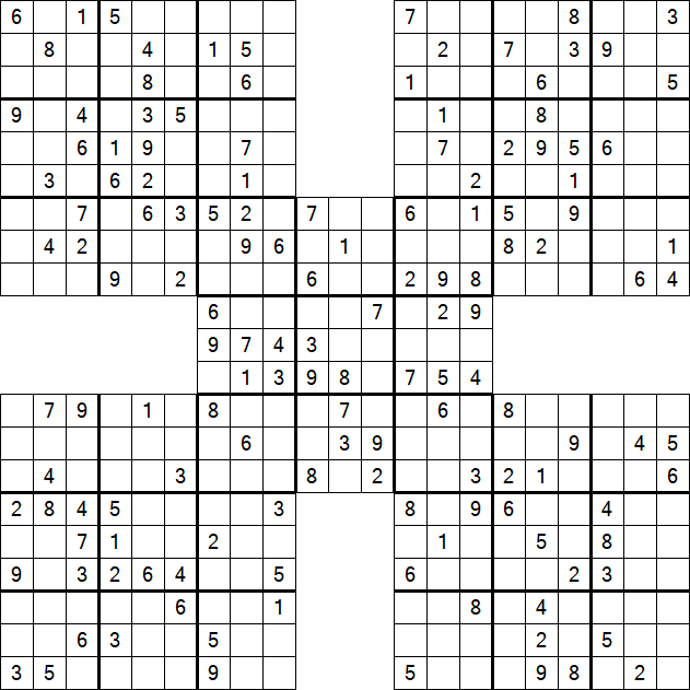 Samurai Sudoku - Moyen