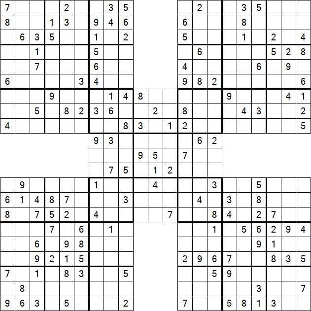 Samurai Sudoku - Moyen