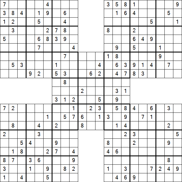 Samurai Sudoku - Moyen