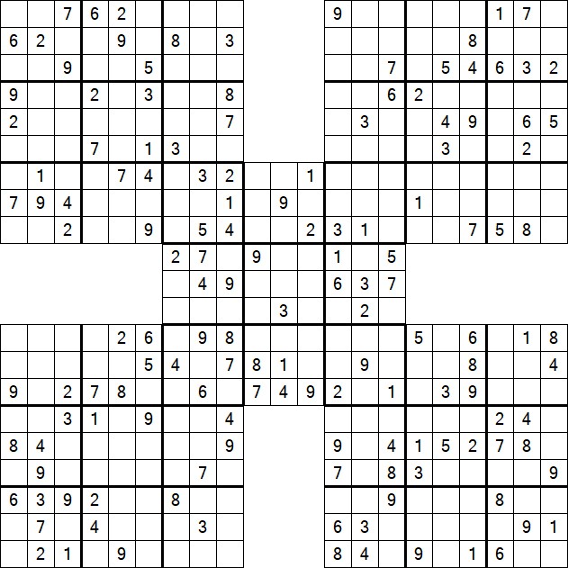 Samurai Sudoku - Moyen