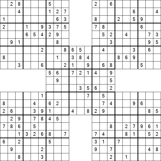 Samurai Sudoku - Moyen