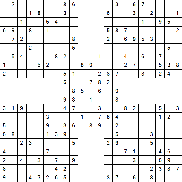 Samurai Sudoku - Moyen