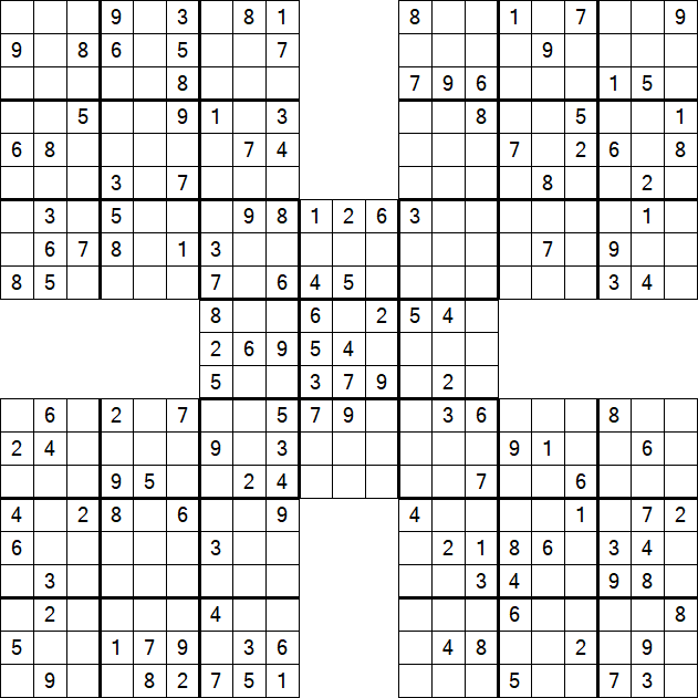 Samurai Sudoku - Moyen