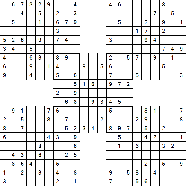 Samurai Sudoku - Moyen