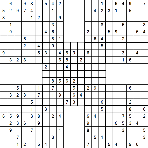 Samurai Sudoku - Médio