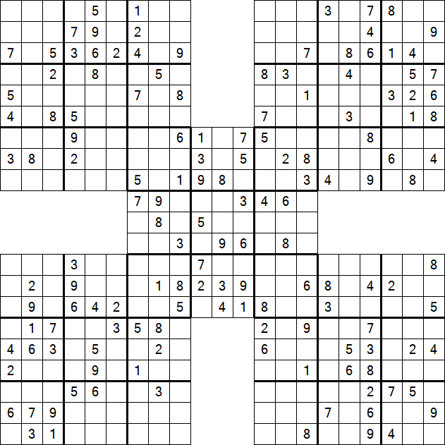 Samurai Sudoku - Medium