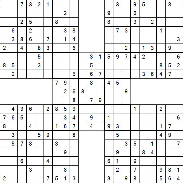 Samurai Sudoku - Medium