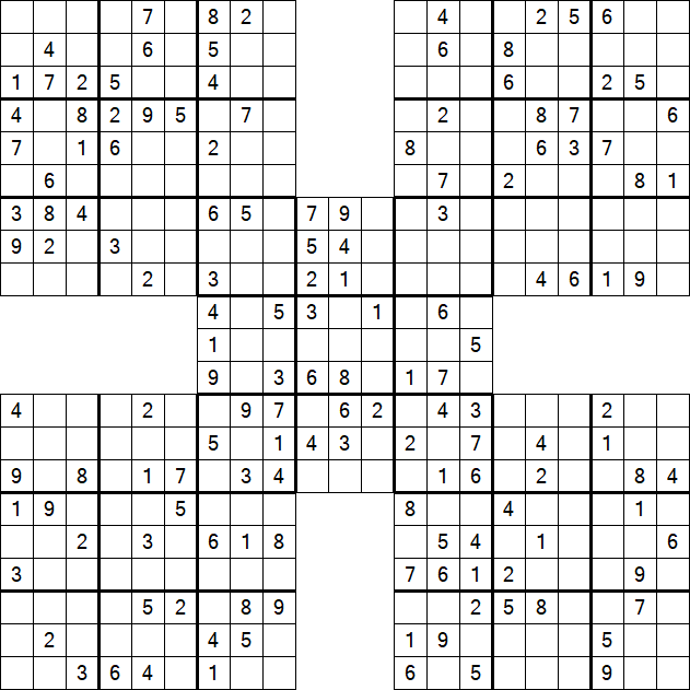 Samurai Sudoku - Medium