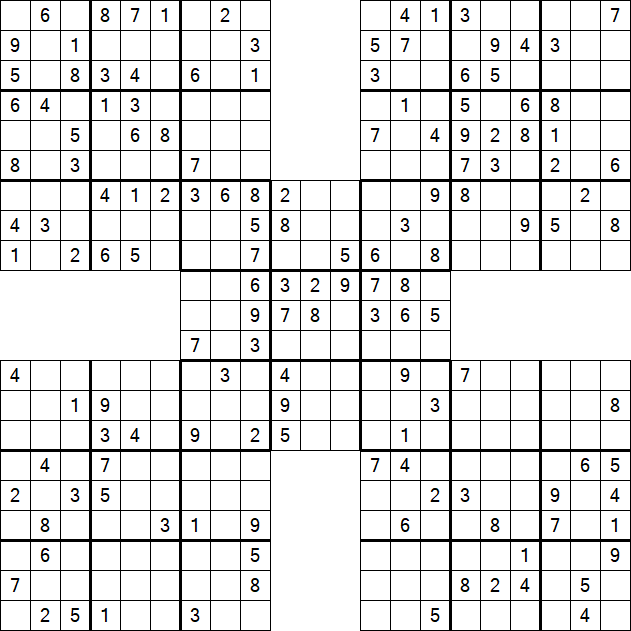 Samurai Sudoku - Medium