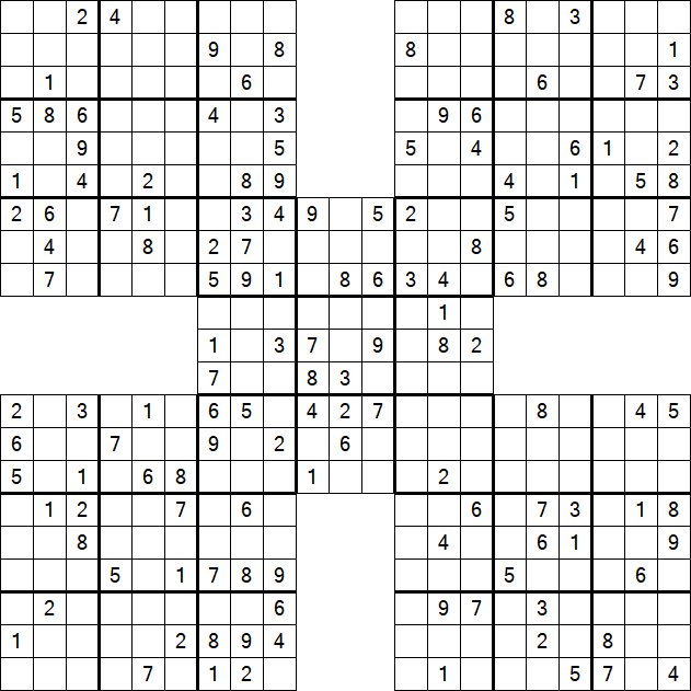 Samurai Sudoku - Medium