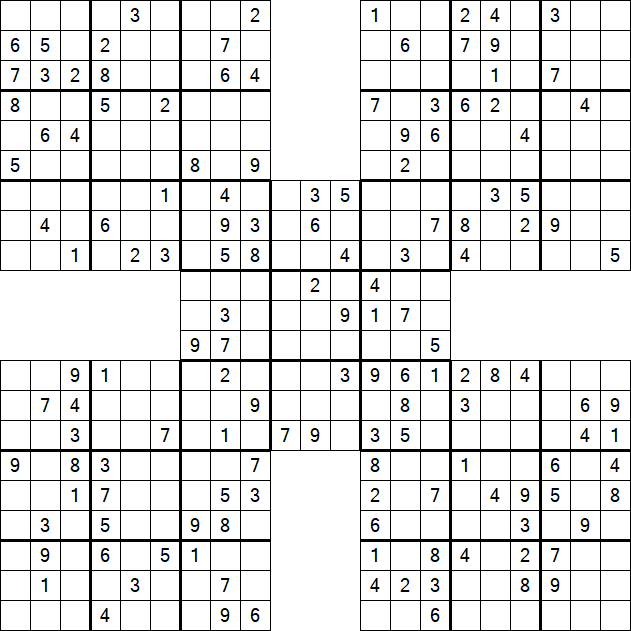 Samurai Sudoku - Medium