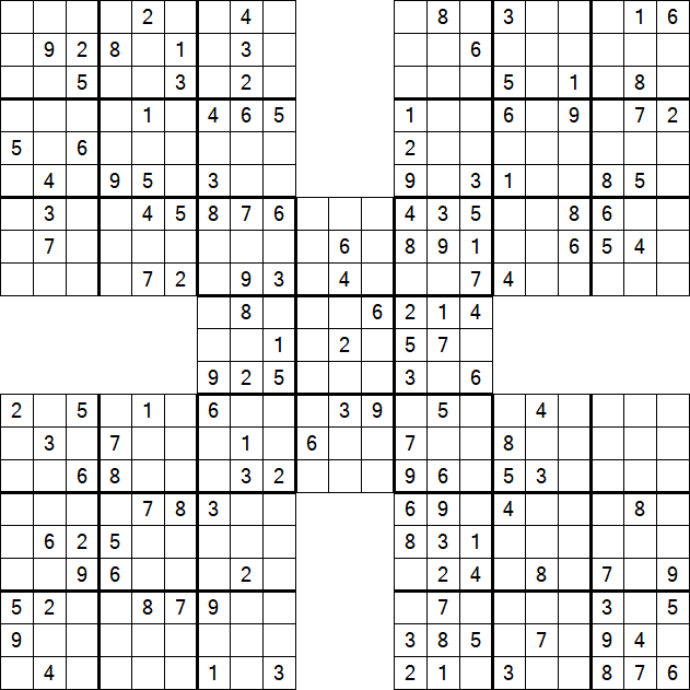 Samurai Sudoku - Medium
