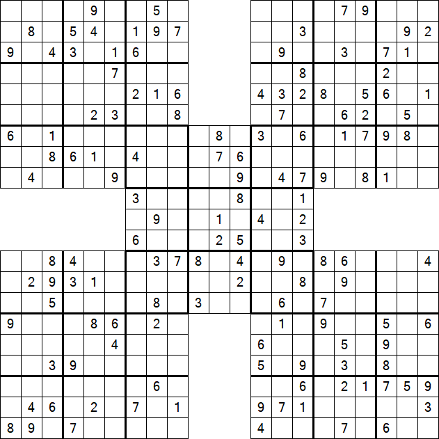 Samurai Sudoku - Medium