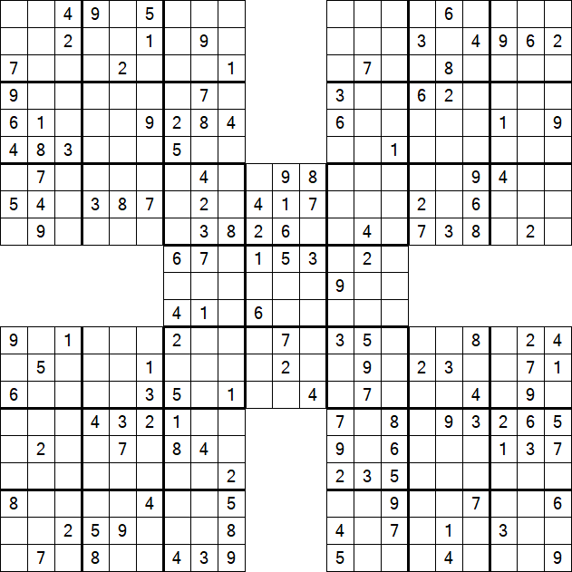 Samurai Sudoku - Médio