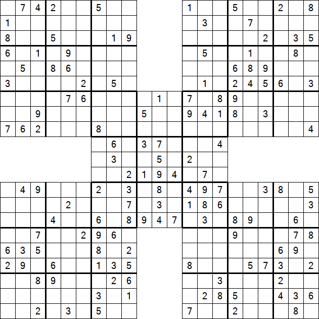 Samurai Sudoku - Médio