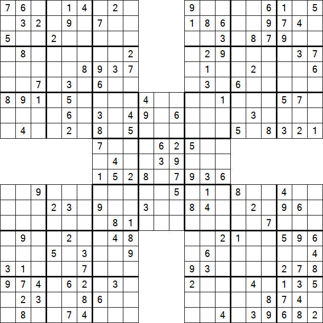 Samurai Sudoku - Médio