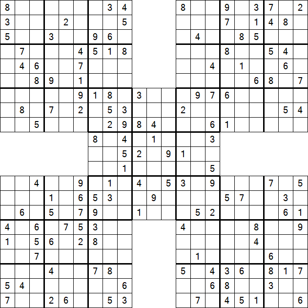 Samurai Sudoku - Moyen