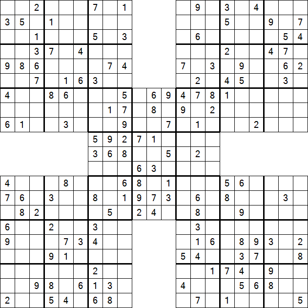 Samurai Sudoku - Moyen