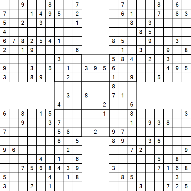 Samurai Sudoku - Moyen