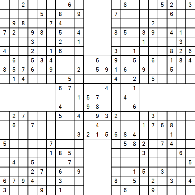 Samurai Sudoku - Médio