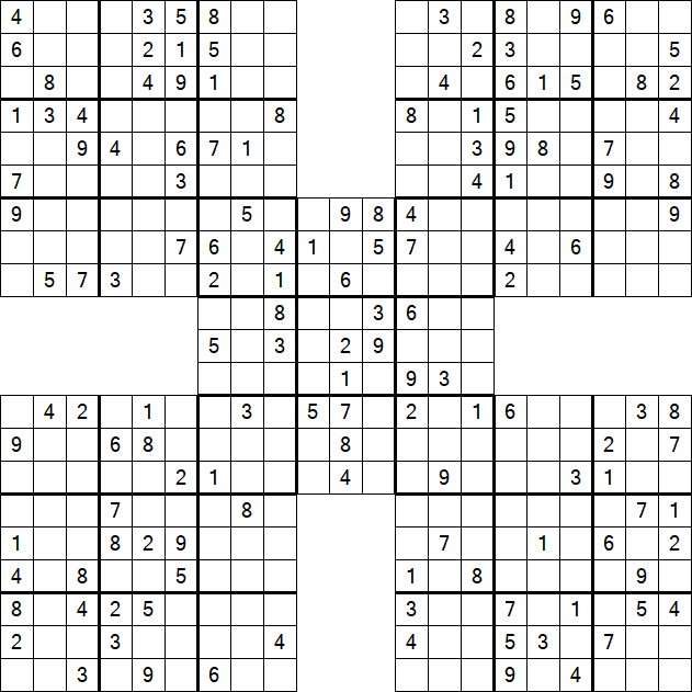 Samurai Sudoku - Médio