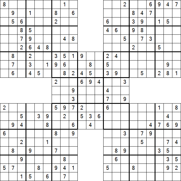 Samurai Sudoku - Médio