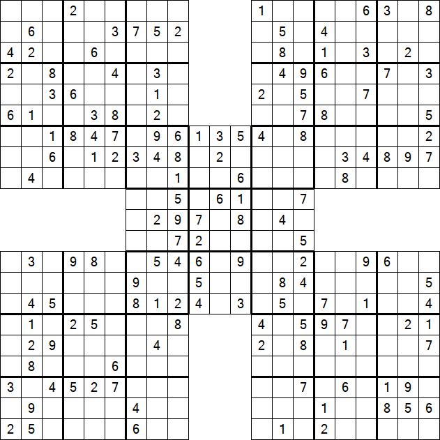 Samurai Sudoku - Médio