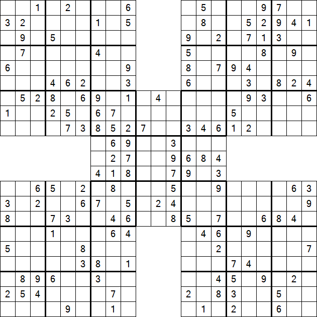 Samurai Sudoku - Médio