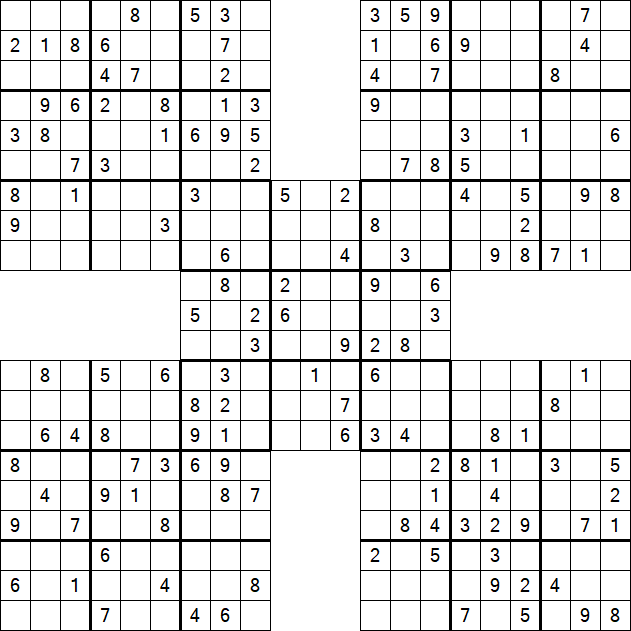 Samurai Sudoku - Médio