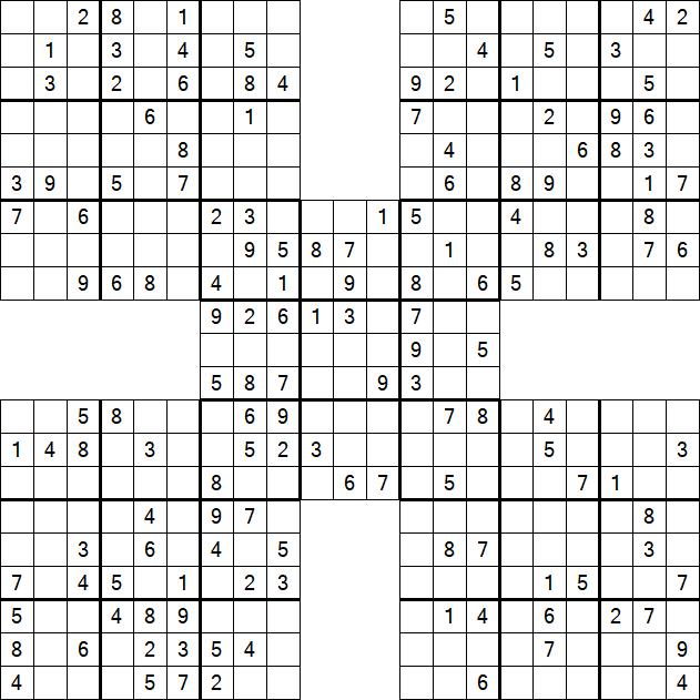 Samurai Sudoku - Médio