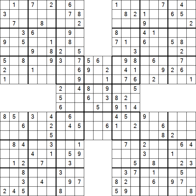 Samurai Sudoku - Médio