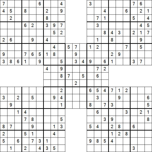 Samurai Sudoku - Moyen