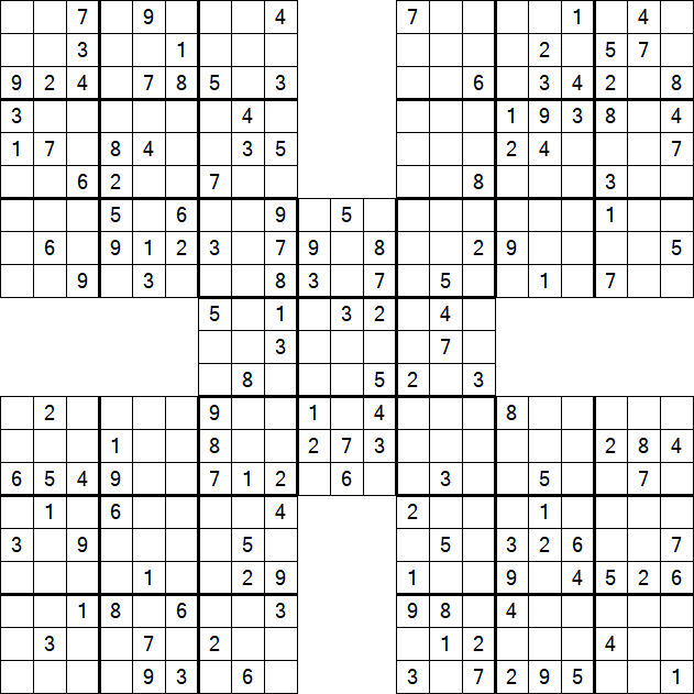 Samurai Sudoku - Moyen