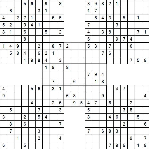 Samurai Sudoku - Moyen