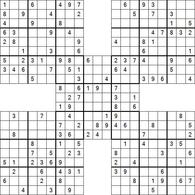 Samurai Sudoku - Moyen