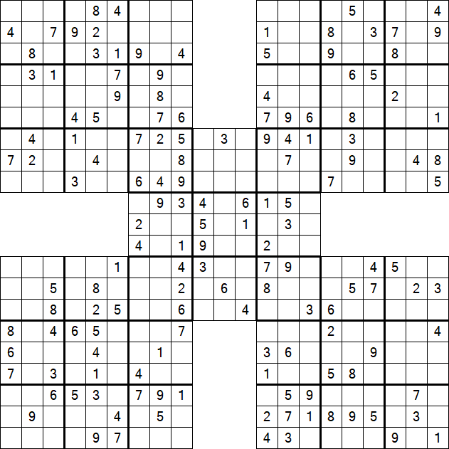 Samurai Sudoku - Moyen